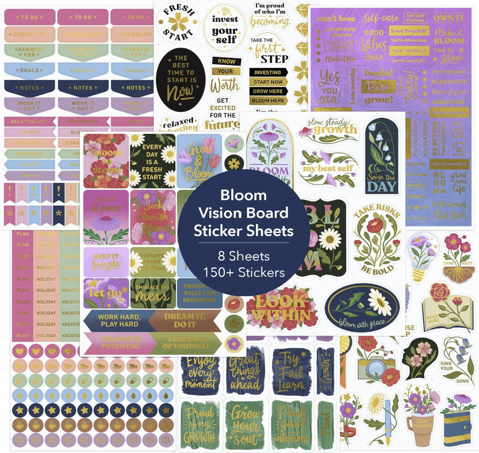Bloom Vision Board STickers vision board kit